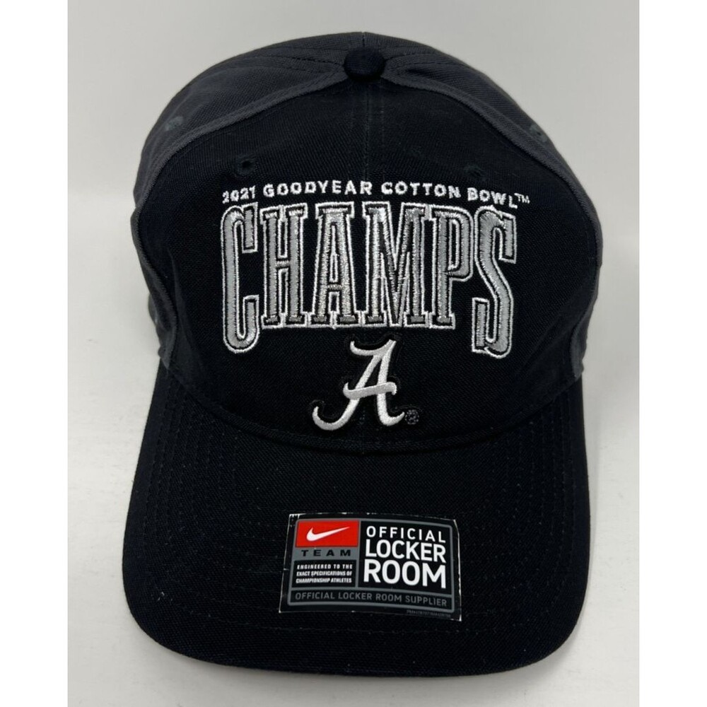 Nike Alabama Crimson Tide 2021 Goodyear Cotton Bowl Champs Locker Room Hat Cap